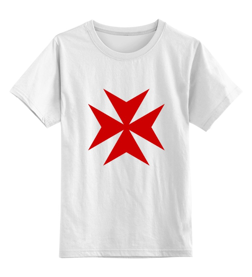 Заказать детскую футболку в Москве. Детская футболка классическая унисекс Мальтийский крест от trend - готовые дизайны и нанесение принтов.