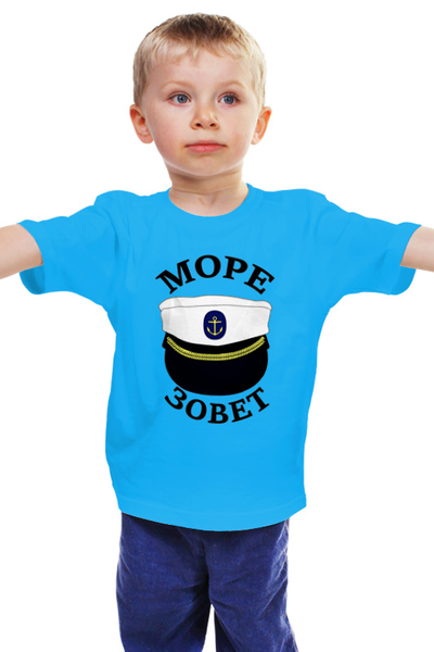 Заказать детскую футболку в Москве. Детская футболка классическая унисекс Море зовет... от Pinky-Winky - готовые дизайны и нанесение принтов.