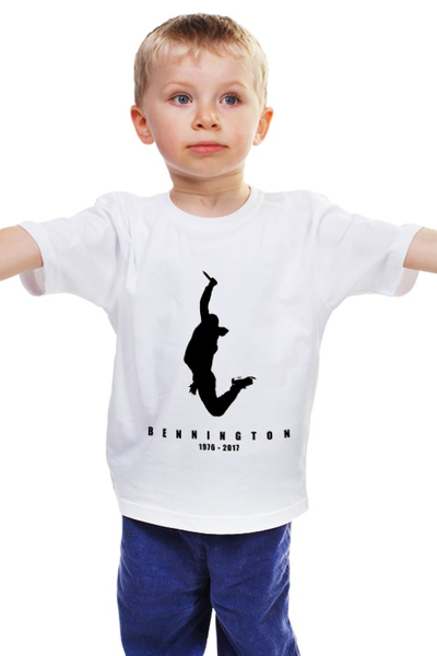 Заказать детскую футболку в Москве. Детская футболка классическая унисекс Chester Bennington от skynatural - готовые дизайны и нанесение принтов.