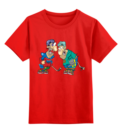 Заказать детскую футболку в Москве. Детская футболка классическая унисекс Хоккеисты от ПРИНТЫ ПЕЧАТЬ  - готовые дизайны и нанесение принтов.