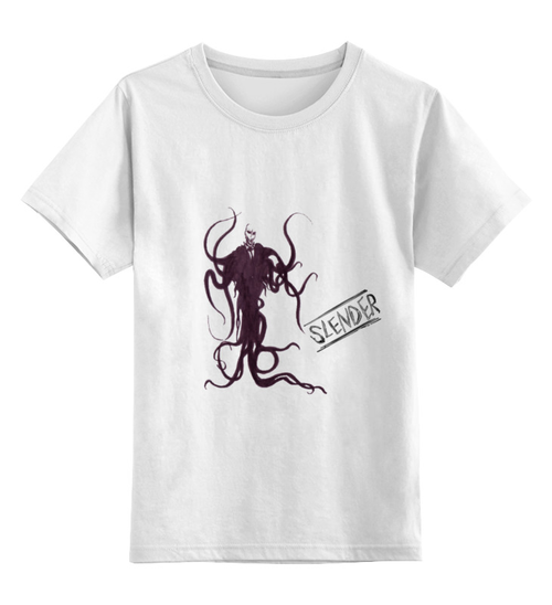 Заказать детскую футболку в Москве. Детская футболка классическая унисекс Slenderman Horror game от pahmel - готовые дизайны и нанесение принтов.