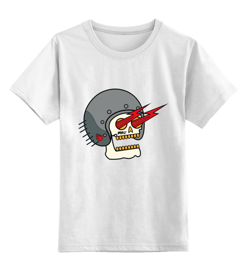 Заказать детскую футболку в Москве. Детская футболка классическая унисекс skull fast от Даниил Шаповалов - готовые дизайны и нанесение принтов.