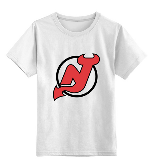 Заказать детскую футболку в Москве. Детская футболка классическая унисекс New Jersey Devils от BURNSHIRTS - готовые дизайны и нанесение принтов.