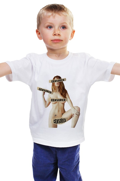 Заказать детскую футболку в Москве. Детская футболка классическая унисекс "CENSORED" от Женя Ильин - готовые дизайны и нанесение принтов.