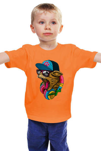 Заказать детскую футболку в Москве. Детская футболка классическая унисекс ☮ CatMusic ☮ от balden - готовые дизайны и нанесение принтов.