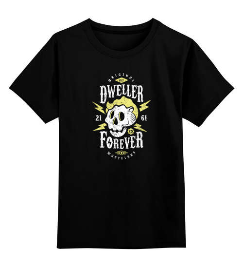 Заказать детскую футболку в Москве. Детская футболка классическая унисекс Dweller Forever от AJIUK - готовые дизайны и нанесение принтов.