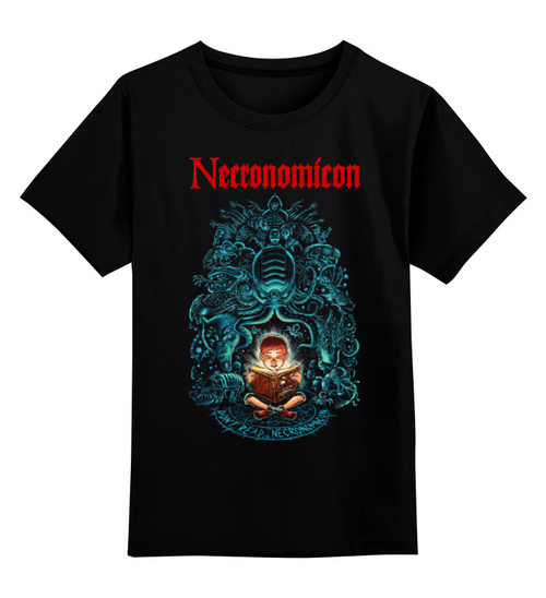 Заказать детскую футболку в Москве. Детская футболка классическая унисекс Necronomicon от Leichenwagen - готовые дизайны и нанесение принтов.