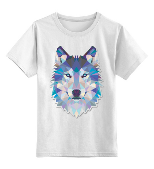 Заказать детскую футболку в Москве. Детская футболка классическая унисекс Геометрический волк от MariYang  - готовые дизайны и нанесение принтов.