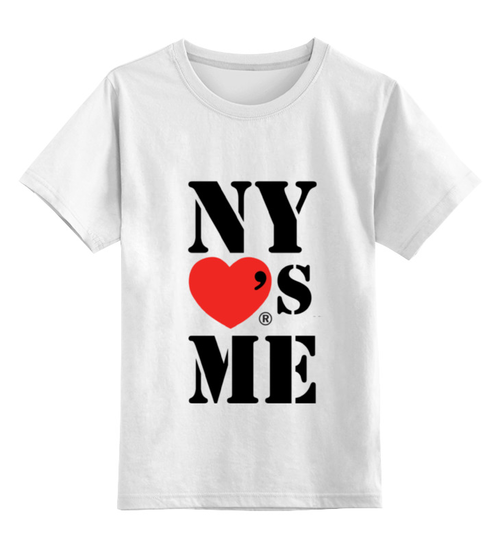 Заказать детскую футболку в Москве. Детская футболка классическая унисекс NY от Владимир - готовые дизайны и нанесение принтов.