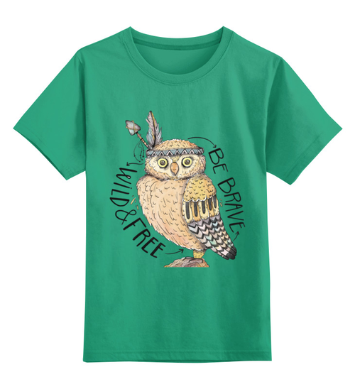 Заказать детскую футболку в Москве. Детская футболка классическая унисекс Этническая сова от Romanova - готовые дизайны и нанесение принтов.