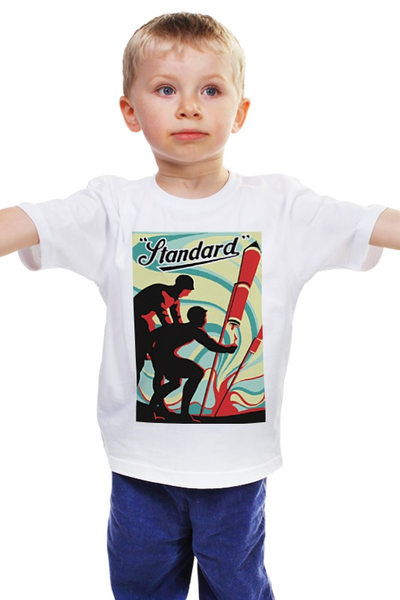 Заказать детскую футболку в Москве. Детская футболка классическая унисекс ретро фейверки от CoolDesign - готовые дизайны и нанесение принтов.