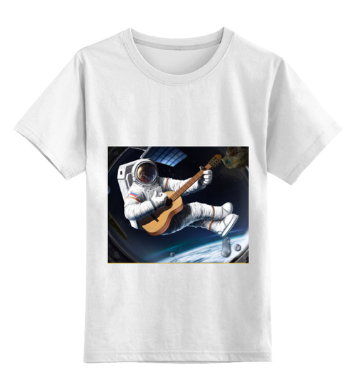 Заказать детскую футболку в Москве. Детская футболка классическая унисекс Русский космонавт от Иван Пастухов - готовые дизайны и нанесение принтов.
