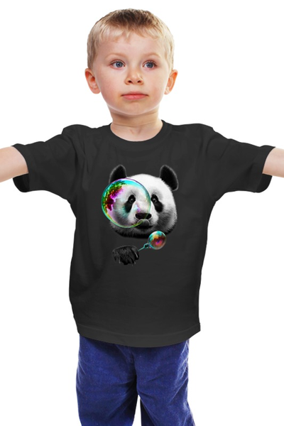 Заказать детскую футболку в Москве. Детская футболка классическая унисекс Панда от Xieros - готовые дизайны и нанесение принтов.