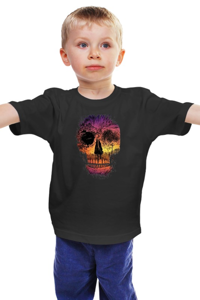 Заказать детскую футболку в Москве. Детская футболка классическая унисекс Skull Style от balden - готовые дизайны и нанесение принтов.