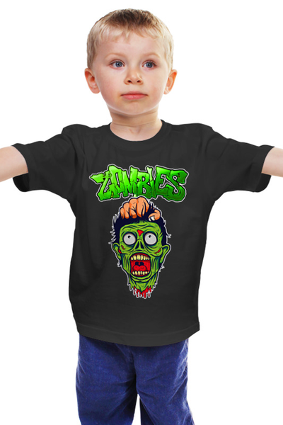 Заказать детскую футболку в Москве. Детская футболка классическая унисекс Zombie от balden - готовые дизайны и нанесение принтов.