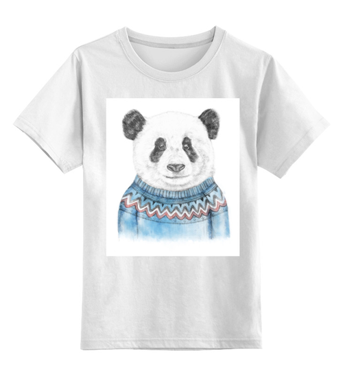 Заказать детскую футболку в Москве. Детская футболка классическая унисекс Панда от cherdantcev - готовые дизайны и нанесение принтов.