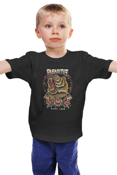 Заказать детскую футболку в Москве. Детская футболка классическая унисекс Медведь от budil - готовые дизайны и нанесение принтов.