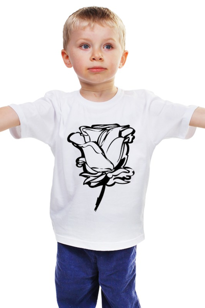 Заказать детскую футболку в Москве. Детская футболка классическая унисекс розочка) от elvintusik - готовые дизайны и нанесение принтов.