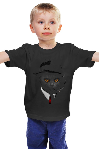 Заказать детскую футболку в Москве. Детская футболка классическая унисекс Агент Кот от printik - готовые дизайны и нанесение принтов.