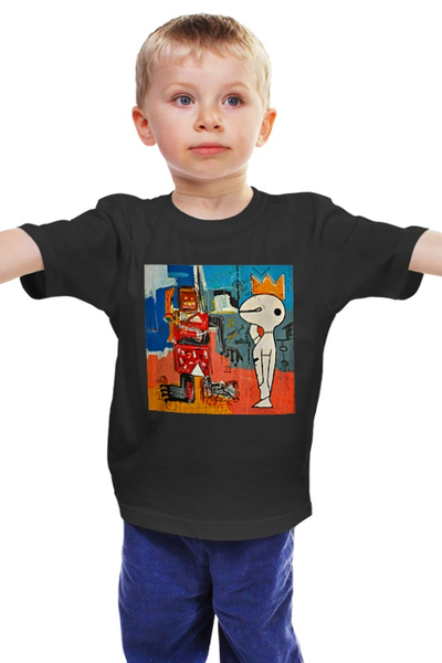 Заказать детскую футболку в Москве. Детская футболка классическая унисекс Basquiat/Жан-Мишель Баския от Just kidding - готовые дизайны и нанесение принтов.