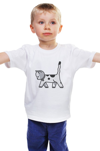 Заказать детскую футболку в Москве. Детская футболка классическая унисекс Милый котёнок от Yaroslava - готовые дизайны и нанесение принтов.
