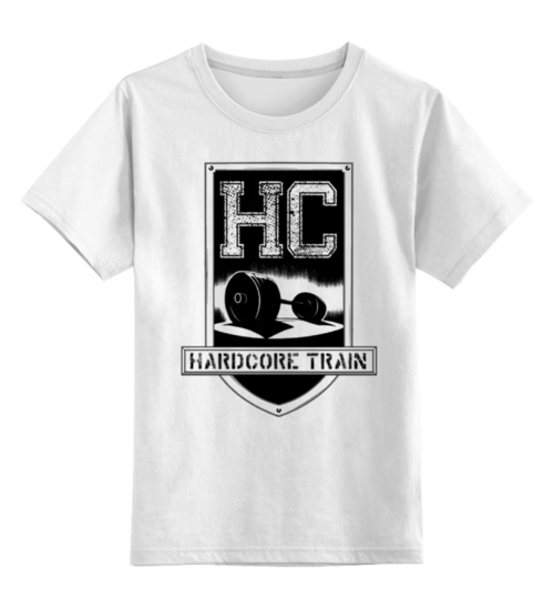 Заказать детскую футболку в Москве. Детская футболка классическая унисекс HARDCORE TRAIN от Алексс Неро - готовые дизайны и нанесение принтов.