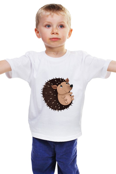 Заказать детскую футболку в Москве. Детская футболка классическая унисекс Забавный ёжик от nadegda - готовые дизайны и нанесение принтов.