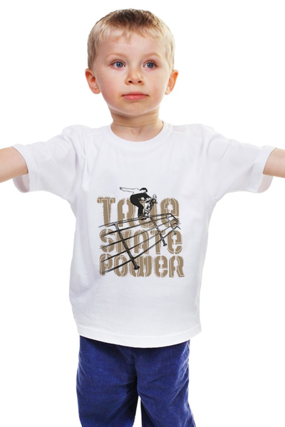 Заказать детскую футболку в Москве. Детская футболка классическая унисекс Скейтборд от valezar - готовые дизайны и нанесение принтов.