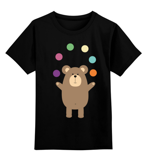 Заказать детскую футболку в Москве. Детская футболка классическая унисекс Медвежонок от Zamula - готовые дизайны и нанесение принтов.