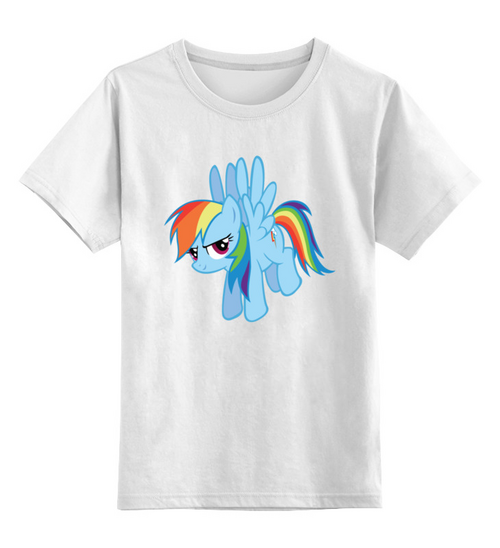 Заказать детскую футболку в Москве. Детская футболка классическая унисекс My Little Pony friendship is magic от manhunt7 - готовые дизайны и нанесение принтов.