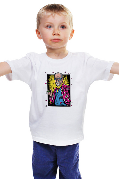 Заказать детскую футболку в Москве. Детская футболка классическая унисекс Гавайский Фрейд от Павел Павел - готовые дизайны и нанесение принтов.