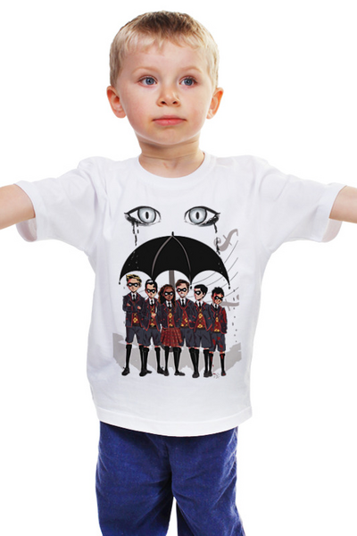 Заказать детскую футболку в Москве. Детская футболка классическая унисекс UMBRELLA ACADEMY от robus - готовые дизайны и нанесение принтов.