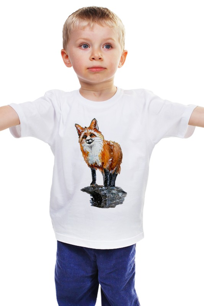 Заказать детскую футболку в Москве. Детская футболка классическая унисекс Лисица от knv4 - готовые дизайны и нанесение принтов.