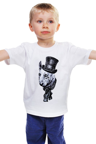 Заказать детскую футболку в Москве. Детская футболка классическая унисекс Сэр Бультерьер от Anna Rosenrot - готовые дизайны и нанесение принтов.