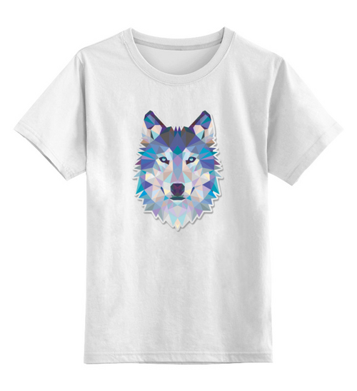 Заказать детскую футболку в Москве. Детская футболка классическая унисекс Геометрический волк от MariYang  - готовые дизайны и нанесение принтов.