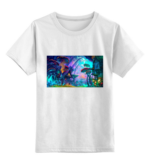 Заказать детскую футболку в Москве. Детская футболка классическая унисекс Планета грибов от Елена  - готовые дизайны и нанесение принтов.