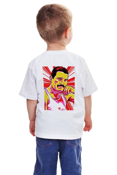 Заказать детскую футболку в Москве. Детская футболка классическая унисекс Фреди Меркури от Виктор Гришин - готовые дизайны и нанесение принтов.