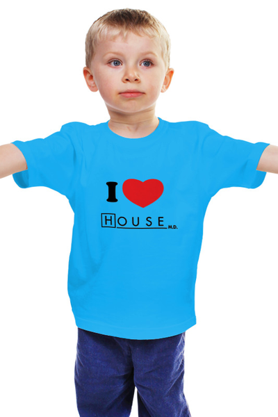 Заказать детскую футболку в Москве. Детская футболка классическая унисекс i love House от pyzhik - готовые дизайны и нанесение принтов.