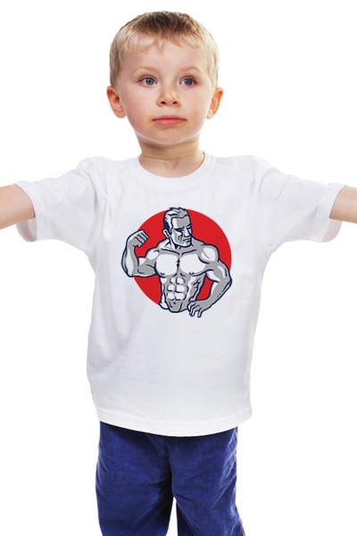 Заказать детскую футболку в Москве. Детская футболка классическая унисекс Бодибилдер от fanart - готовые дизайны и нанесение принтов.