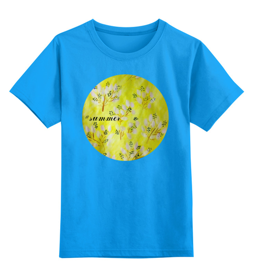 Заказать детскую футболку в Москве. Детская футболка классическая унисекс Солнечное лето от mrs-snit@yandex.ru - готовые дизайны и нанесение принтов.