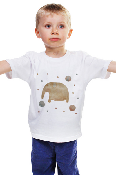 Заказать детскую футболку в Москве. Детская футболка классическая унисекс ELEPHANT от polinanikm@gmail.com - готовые дизайны и нанесение принтов.
