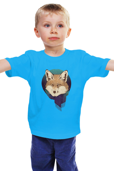 Заказать детскую футболку в Москве. Детская футболка классическая унисекс Лиса в шарфике от printik - готовые дизайны и нанесение принтов.
