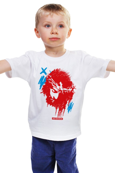 Заказать детскую футболку в Москве. Детская футболка классическая унисекс Исус -  Jesus от Savara - готовые дизайны и нанесение принтов.