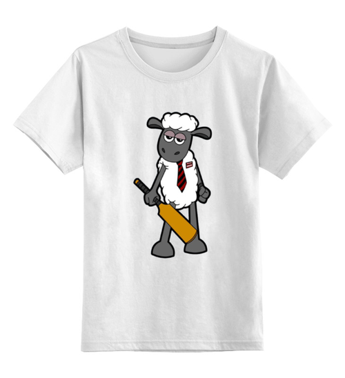 Заказать детскую футболку в Москве. Детская футболка классическая унисекс Модная овечка от ПРИНТЫ ПЕЧАТЬ  - готовые дизайны и нанесение принтов.