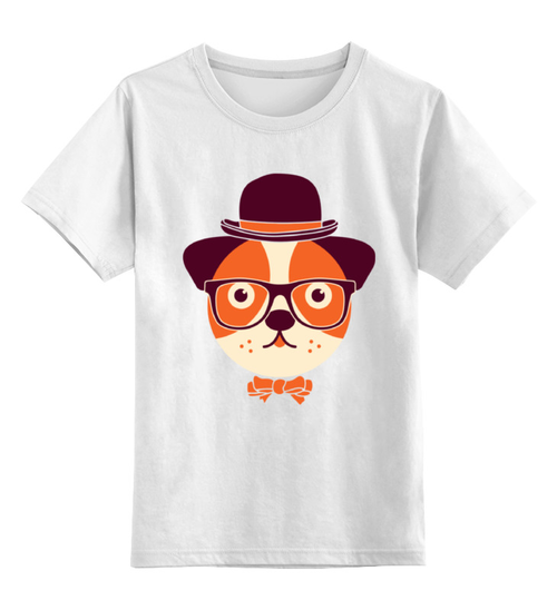 Заказать детскую футболку в Москве. Детская футболка классическая унисекс Собака в очках от originals - готовые дизайны и нанесение принтов.