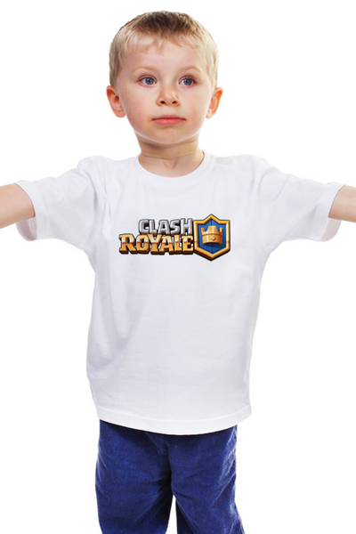 Заказать детскую футболку в Москве. Детская футболка классическая унисекс Детская футболка Clash Royal  от iulis29@mail.ru - готовые дизайны и нанесение принтов.