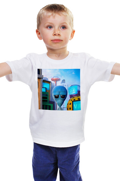 Заказать детскую футболку в Москве. Детская футболка классическая унисекс Инопланетянин от Дана Столыпина - готовые дизайны и нанесение принтов.