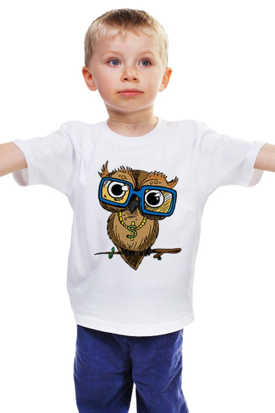 Заказать детскую футболку в Москве. Детская футболка классическая унисекс Деловая Сова от originals - готовые дизайны и нанесение принтов.