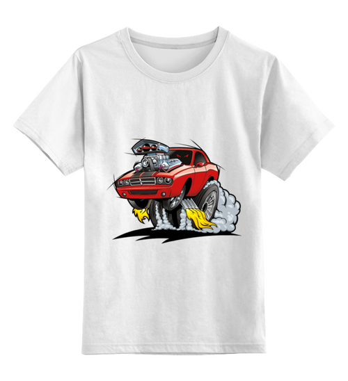 Заказать детскую футболку в Москве. Детская футболка классическая унисекс Гоночный кар от YellowCloverShop - готовые дизайны и нанесение принтов.