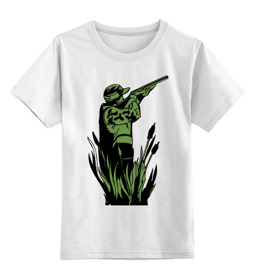 Заказать детскую футболку в Москве. Детская футболка классическая унисекс Охотник от valezar - готовые дизайны и нанесение принтов.
